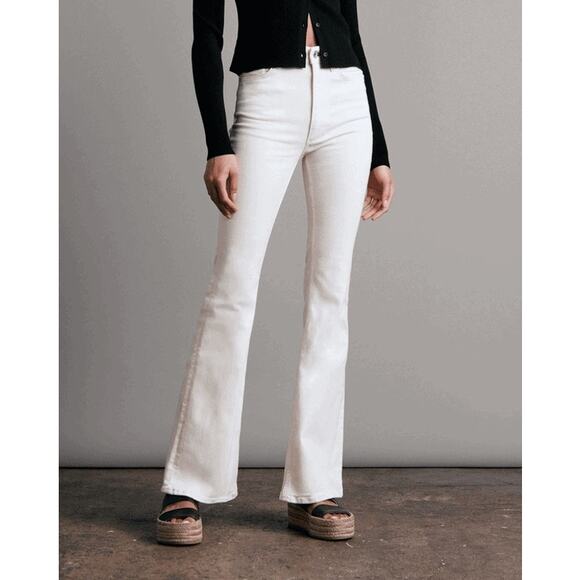 rag & bone Denim - RAG & BONE Casey High Rise Ankle Flare White Size 27 EUC $225 MSRP AW22